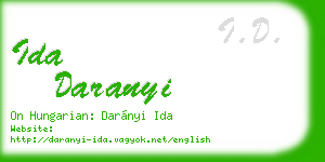 ida daranyi business card