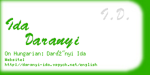 ida daranyi business card